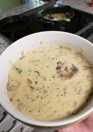A picture of Mushroom soup.