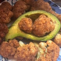 A picture of Golden fried cauliflower.