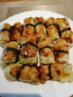 A picture of Cabbage Roll Tied w/ Seaweed.