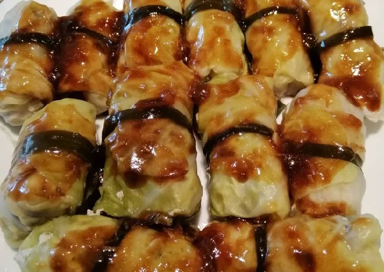 Cabbage Roll Tied w/ Seaweed