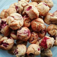 A picture of Raspberry and Lemon Mini Muffins.