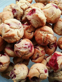 A picture of Raspberry and Lemon Mini Muffins.