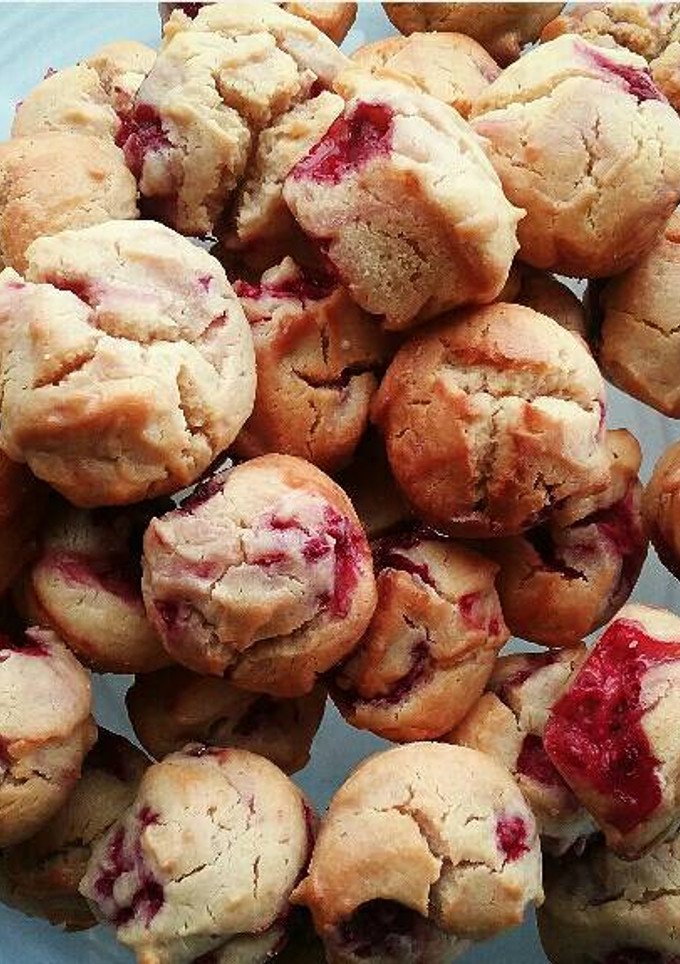 A picture of Raspberry and Lemon Mini Muffins.