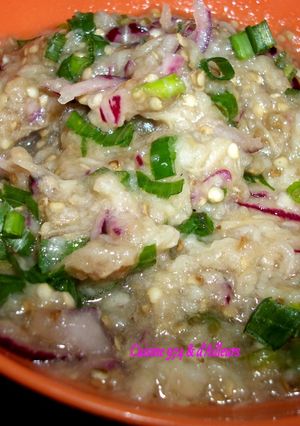 Une photo de Rougail bringelle (aubergine)
