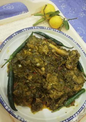 A picture of Chicken palak.