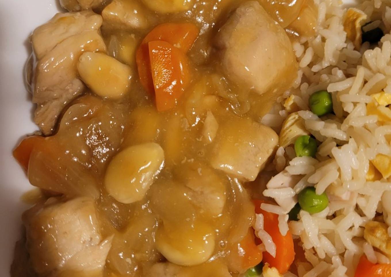 Pollo con almendras estilo chino casero!!