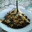 Risotto de setas asiáticas con parmesano