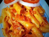 Indian style onion tomato pasta