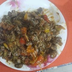 A picture of STIR FRIED VEGGIES WITH MUSHROOM (Chinese style).
