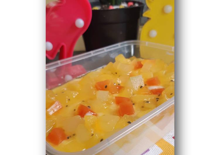 Langkah Mudah untuk Membuat Puding coctail, Enak