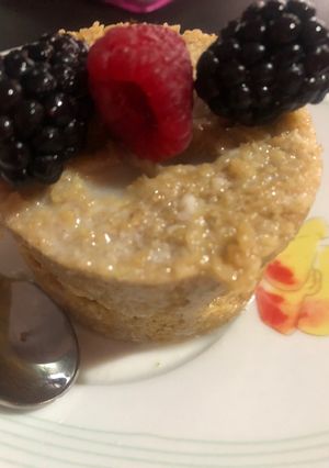 Una foto de Panque de harina de avena sin horno !!En 3 pasos