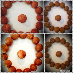 Microwave sesame seeds balls or til ke laddo A picture of Microwave sesame seeds balls or til ke laddo.