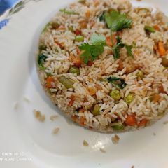A picture of Veggie fried Rice.