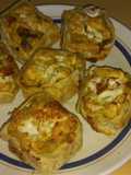 Tartaletas de pollo y puerro