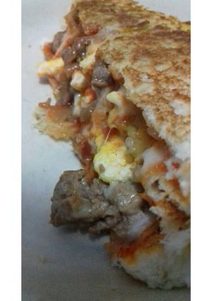 Foto resep Antara sandwich dan pizza