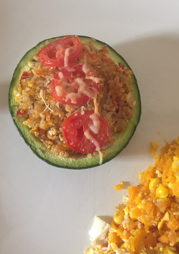Una foto de Zapallito relleno de quinoa