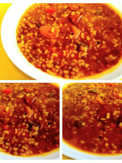 Una foto de Lentejas con verduras y arroz