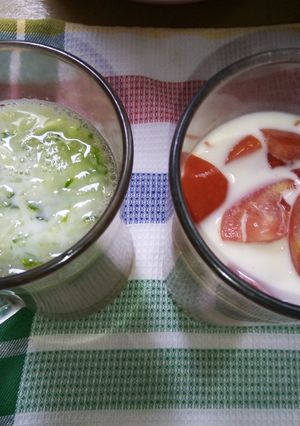 Foto resep Es timun dan tomat susu