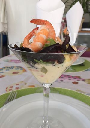 Foto principal de Cóctel de langostinos con mahonesa de mango