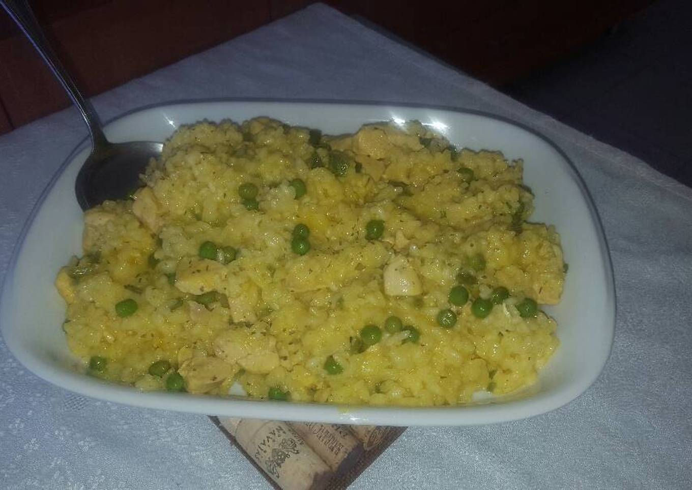 Arroz con pollo y verduras
