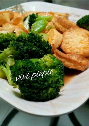 Foto resep Brocoli tahu jepang masak saos tiram