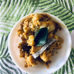 A picture of Raw Banana Farali Sabji.