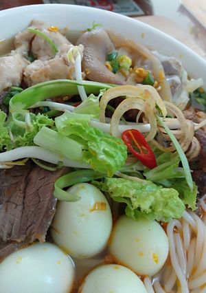 Hình của món Bún bò huế.