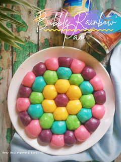 Foto resep 🌈Bubble Rainbow Pao🌈