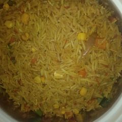 A picture of Turmeric rice.