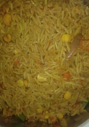 A picture of Turmeric rice.