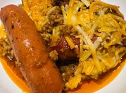 A picture of slow cooker hot dog
