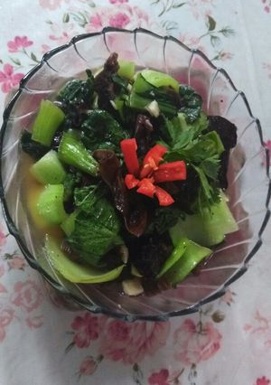 Foto resep Cah sawi daging jamur kuping