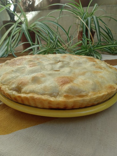 Una foto de Tarta de manzanas y crema pastelera