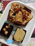 Veggies Peanut Hummus Roti and Bread Wraps & Imli and Banana Chutney