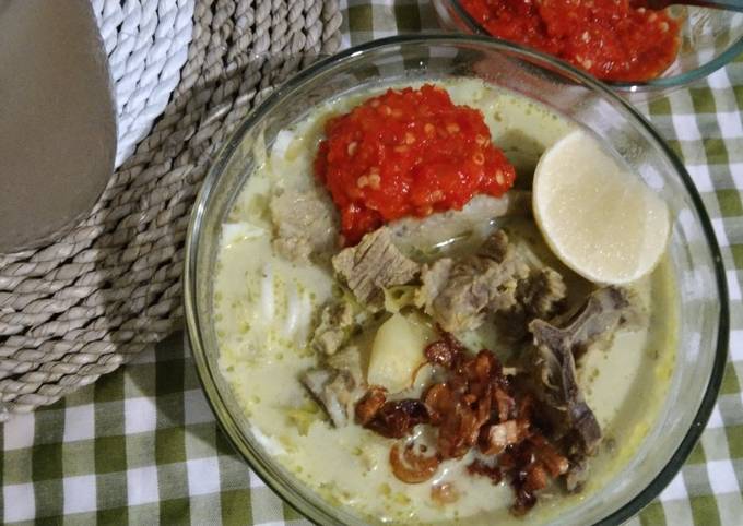 Cara Gampang Membuat 205. SOTO SANTAN DAGING SAPI, Enak