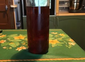 Une photo de Vinaigre de fleurs de ciboulette