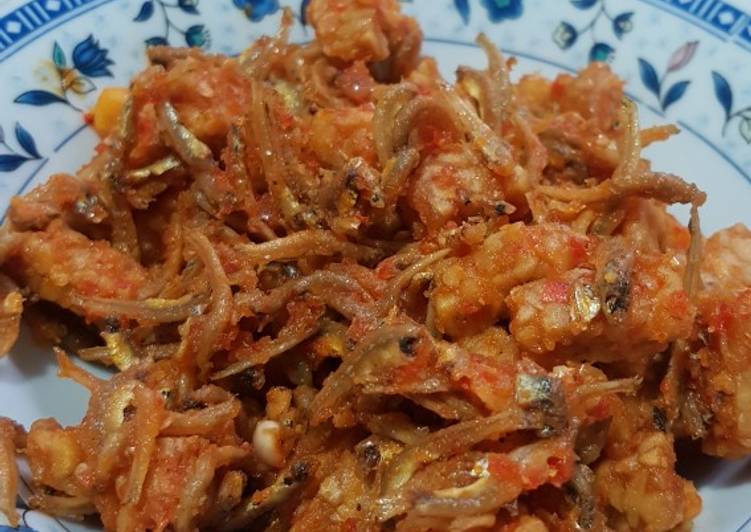 Resep Sambel teri tempe Anti Gagal