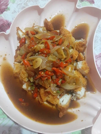 Cara Mudah Membikin Resep Ayam katsu frozen with saus teriyaki yang Lezat Anti Ribet, Mantap Sekali