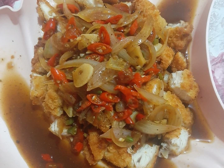 Cara Mudah Membikin Resep Ayam katsu frozen with saus teriyaki yang Lezat Anti Ribet, Mantap Sekali