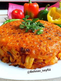 عکسی از دستور پاستا با سوسیس 🌭🍝