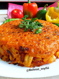 عکسی از دستور پاستا با سوسیس 🌭🍝