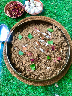 धनिया की पंजीरी (dhaniya ki panjiri recipe in Hindi) रेसिपी मुख्य फोटो