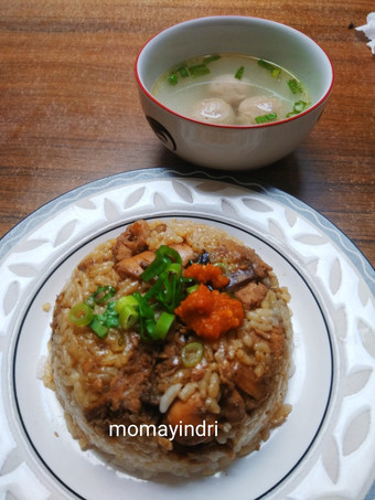 Resep Nasi Tim Ayam Jamur Anti Gagal