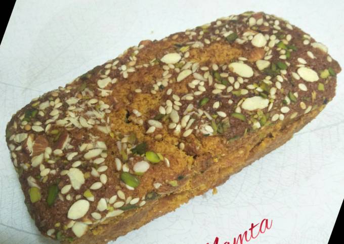 Steps to Prepare Favorite Pumpkin dry fruit loaf cake