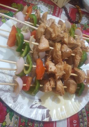 A picture of Chicken shashlik stick #cookpadramadan.
