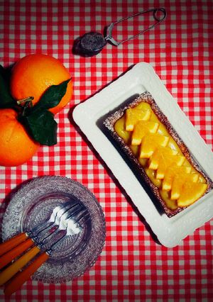 Une photo de Orange curd cake 🍊