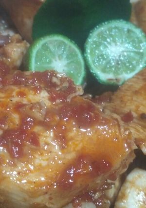 Foto resep Ayam ungkep bumbu rujak