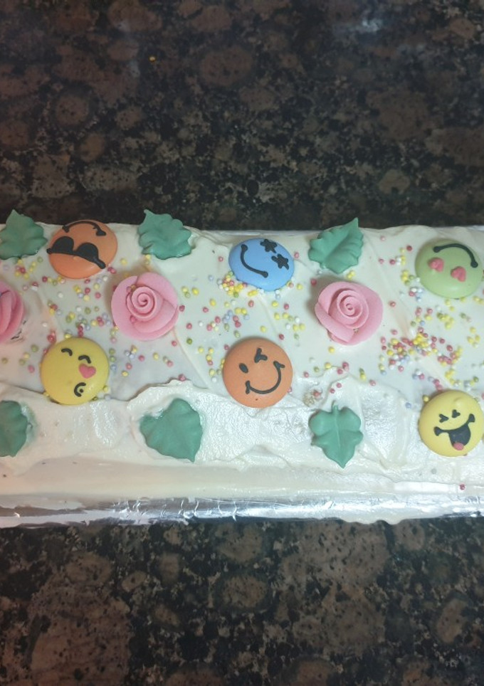 Una foto de Rollo de carrot cake