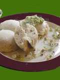 Idli with sago and horse gram sprouts