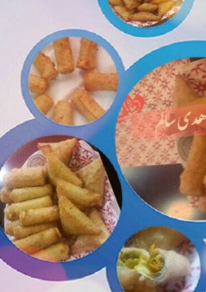 صورة لوصفة رولات الرقاق بالخصروات والجبنة